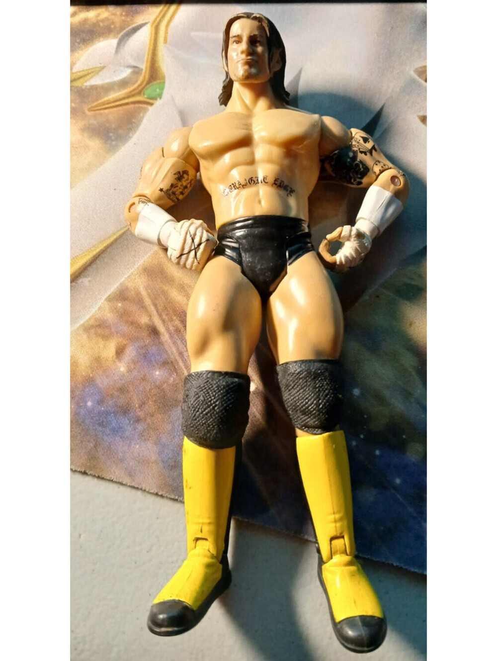 CM Punk Black & Yellow Trunks (WWE Ruthless Aggression, Jakks Pacific 2004)